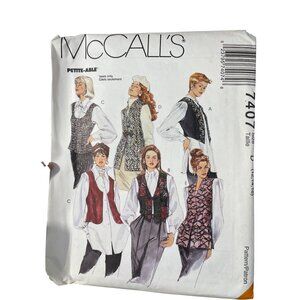 90s McCalls 7407 Lined Vest Sewing Pattern Size D 12-16 Vintage 1994 Retro UNCUT